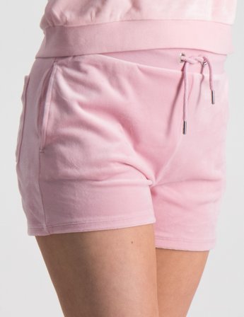 Juicy Couture Tonal Embro Velour Short Roze Shorts Meisjes - Kids Brand Store