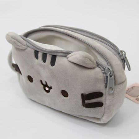 Kawaii Plys Cat Penalhus To Layers e Cartoon Pencil Bag St