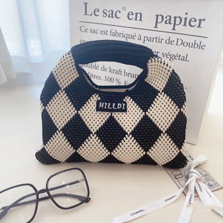 Vävd väska Crossbody-väska SVART