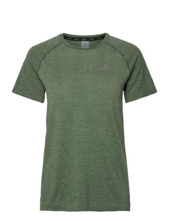 Odlo W T-Shirt Crew Neck S/S Essential Seamless T-shirts & Tops Short-sleeved Grønn Odlo*Betinget Tilbud