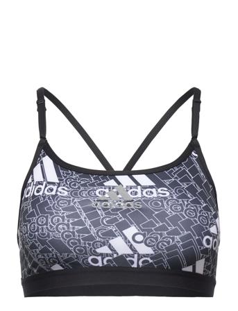 Adidas Aeroreact Training Light-Support Printed Bra Lingerie Bras & Tops Sports Bras - ALL Multi/mönstrad Adidas Performance