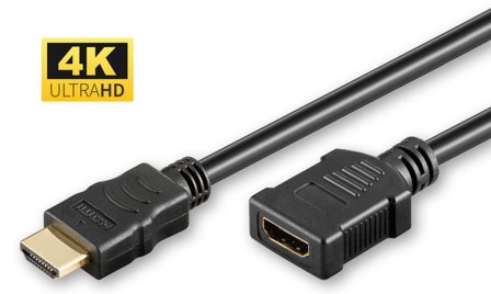 MicroConnect HDMI-forlengelseskabel - 1 m