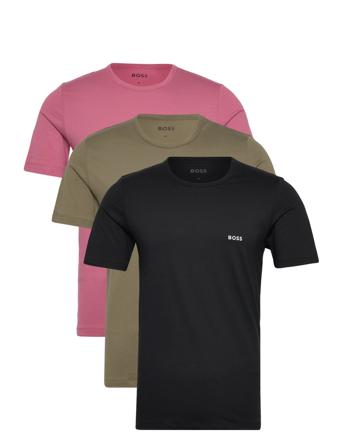 Tshirtrn 3P Classic T-shirts Short-sleeved Svart BOSS
