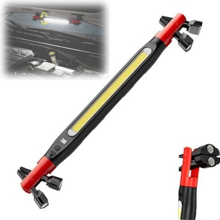 2026 Ny Magnetisk Arbejdslampe, 1200 Lumen Ultrastærk Genopladelig LED Motorhjelmslampe, med Stærke Magneter og 360° Fleksibel Svanenhals.