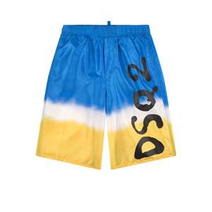 Kids - Dsquared2 French Blue Branded Swim Shorts 8 Years - Swimwear and coverups - 8 years - Blue - Junge