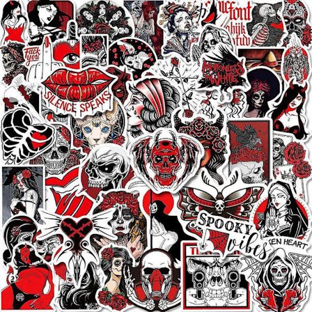 Klistermärken med gotiska motiv - 50 st