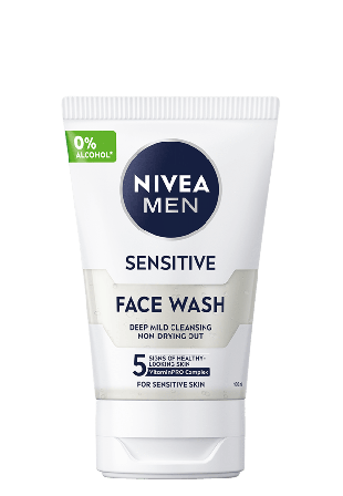 NIVEA Ansiktsrengöring Sensitive Face Wash 100 ml MEN Ansikte Herr ONESIZE