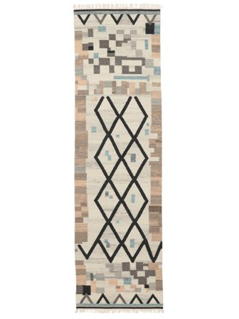Vlněný Koberec Palisha Modrá/Přírodní Bílá Malý