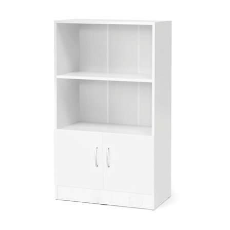 Office cabinet FLEXUS with 2 open shelves, 1325x760x415 mm, white