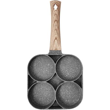 Non-stick stekepanne for stekte egg, kjøkkenredskaper hamburger stekepanne, 4 hull allsidig stekepanne, kjøkkenredskaper hamburger stekepanne