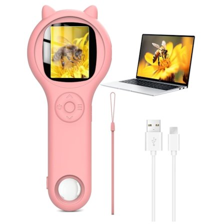 Mini Mikroskop for Barn, Håndholdt Mikroskop Forstørrelsesglass for Barn