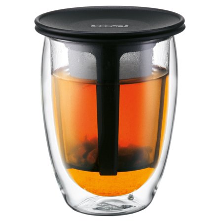 Bodum Tea for One teglas med filter, 0,35 l, sort | KitchenOne