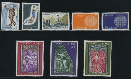 Fransk Andorra - Årgang 1970 - Postfrisk