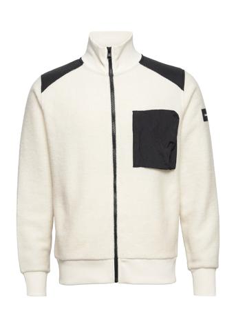 Mix Media Wool Zip Jacket Patterned Calvin Klein