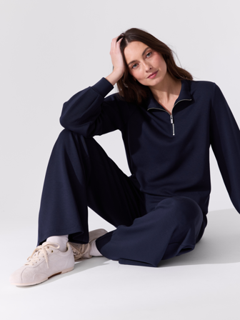 MATCH - Laurel genser - Va Vite - Str. M - Dame - Gensere & Cardigans - Blå - 55% viskose, 40% polyester - resirkulert og 5% elastan