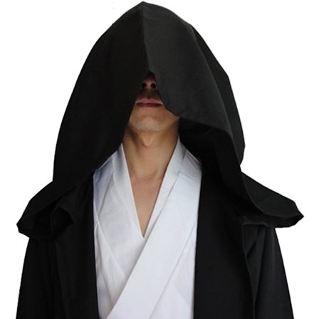 Voksen Halloween Kostume Hættetrøje Kappe Cosplay Kappe Sort z Sort