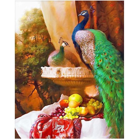 Påfågel Djur Diamant Set, Digital Broderi Diamant, Hem Vägg