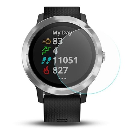 2PCS HAT PRINCE Garmin Vivoactive 3 9H arc edge tempered glass screen protector