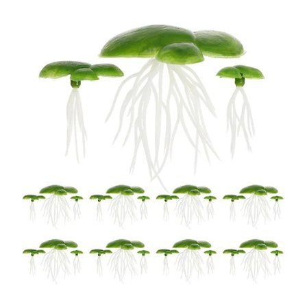 90 stk. mini falsk andemad kunstig flydende andemad akvarium simulering planter (2.50X2.50X2.50CM, som vist)