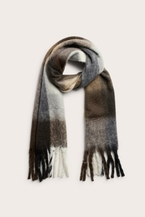 Kappahl | Rutig halsduk | Brun