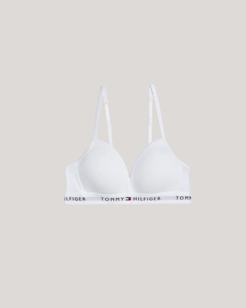 Tommy Hilfiger TRIANGLE BRA FIXED FOAM Biały Bielizna Dziewczyna - Kids Brand Store