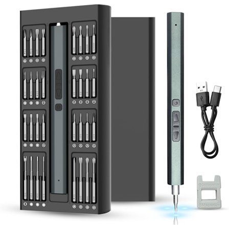 Sladdlös Elektrisk Skruvmejsel, 66 i 1 Precisionsskruvmejsel, Elektrisk Precisionsskruvmejsel med LED, Precisionsskruvmejselsats