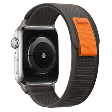 Apple Watch Series 8 (45 mm) / Watch Ultra klockarmband i nylon - Svart / Grå