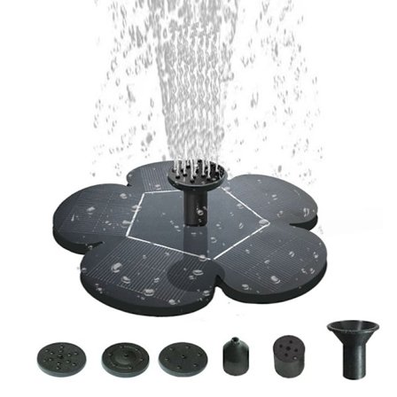 Solcelledrevet fontene i blomsterform, flytende vannfontene for hage, villa og landskap