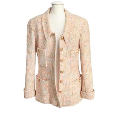 Chanel Vintage Pre-owned Stof overtj inbo, Dame Vintage Jakker