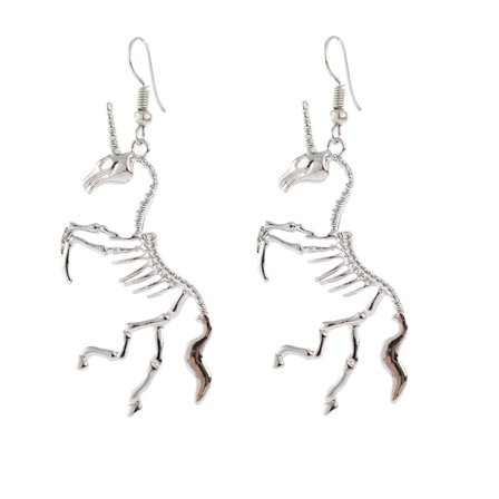 Halloween-skjelettørering Unicorn Drop-ørering Retro Metal Ear J