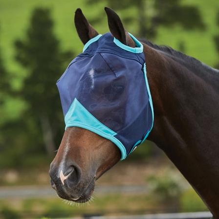Weatherbeeta Comfitec Fine Mesh Mask Cob Marinblå/turkos