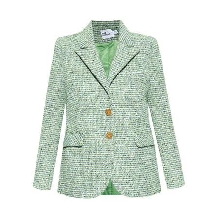 Self Portrait Single-breasted blazer Grøn, Dame
