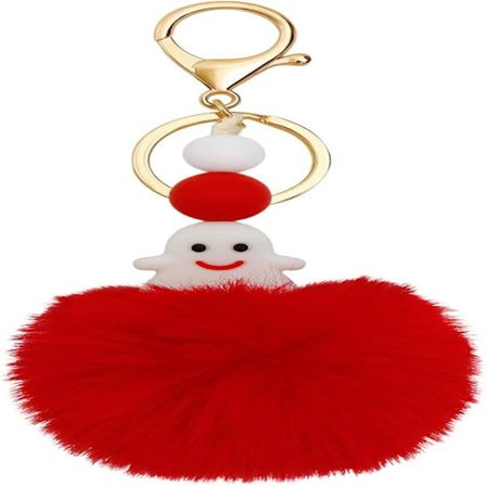 Halloween smykker nøglering vedhæng med plys nøglering med karabinhage egnet til bagagevedhæng