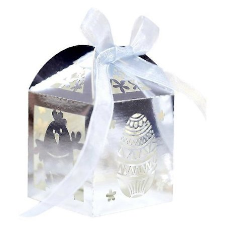 50 stk. Påskehare Slikæsker Bryllupsfest Gaveæske Med Bånd Chokolade Gaveæske Til Baby Brude Brusebad Fødselsdag
