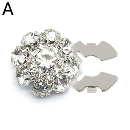 Strass Knappskydd, 5 stk Strass Knapper for Dame Bluser, Avtakbare Skjorteknappklemmer Knapp Smykker, Krystall Fancy Knapper for