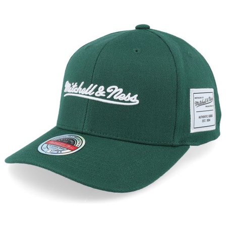 Mitchell & Ness - Grön adjustable Keps - Pinscript Comfy Core Stretch Dark Green Adjustable @ Hatstore