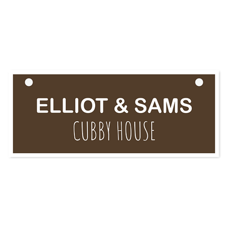 Cubby house sign - Customizable - Plastic sign engraving - 170x70mm - signomatic.com.au