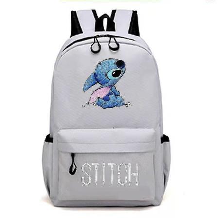 Stitch koululaukku Miesten ja naisten opiskelijoiden monivärinen reppu iso 9q grey
