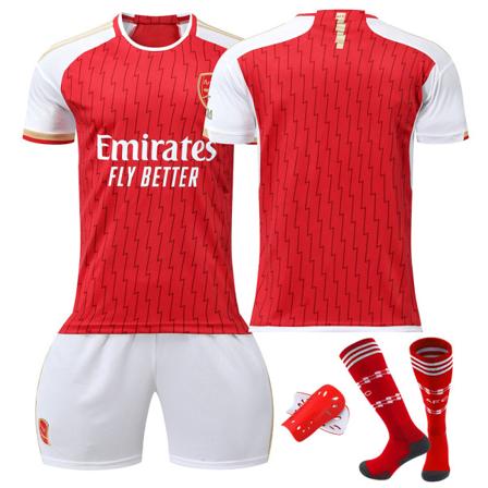 23-24 Arsenal kotipaita ilman numeroa, suojasukat sukilla no number socks Protector 28