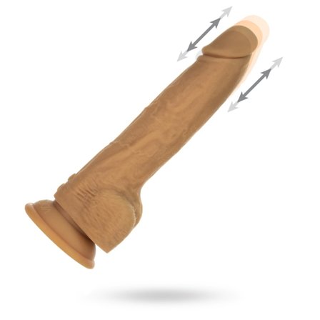 23CM Thrusting Dong - Caramel - Sexleker Vuxen: Vibrator, dildo & massajestaver