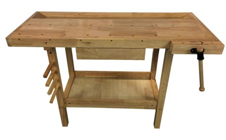 PELA 498217 Hyvelbänk bok, med 1 låda, Garageinredning & förvaring