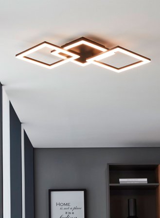 Paranday-z taklampe 3-lys roterbar - sort