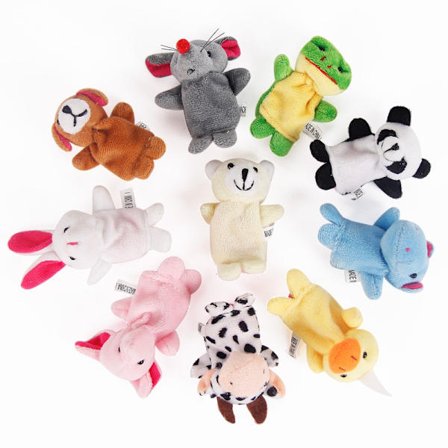 10 stk. Baby Bunny Toy Animal Finger Puppets Finger Puppets Legetøj Mi