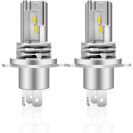 H4 LED-lamppu 6500K automaattivaloille, kauko- ja lähivaloille, halogeeni- ja xenon-valojen korvaava lamppu (2 kpl)