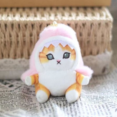 Sød Kat Stegt Rejer Plys Legetøjs Vedhæng Dukke Bil Taske Dekoration Vedhæng