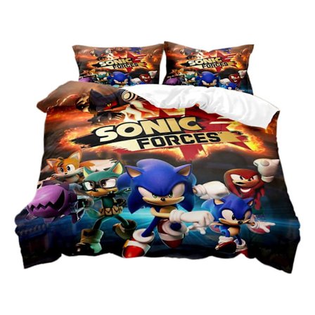 Sonic Sonic Cartoon och Animationslakan och Täcke Set