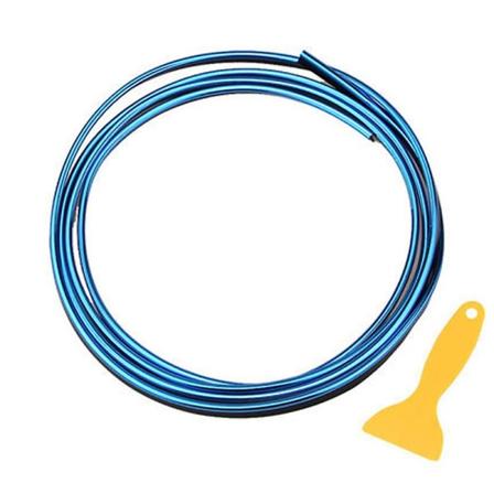 5m Universal Formstøbning Listelister Dørgab DIY Bilstyling Instrumentbræt Luft Udløb Fleksibel Bil Indvendig Dekoration Tilbehør| | Blue