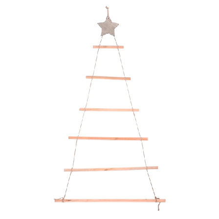 Gren julgran hängande julgren stege väggdekoration (78X54X1cm, som visas på bilden)