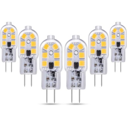 G4 LED 12V 2W Lämmin valkoinen 3000K, 200lm, vastaa G4 10W 20W halogeenilamppua, ei himmennettävä, Bi-pin G4 12V LED AC DC kattokruunuihin, pöytä