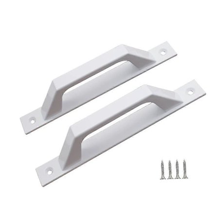 Kök Plast Glas Monterad Glas Aluminium Dörrhandtag Aluminiumlegering Dörrhandtag (D vit)